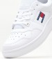 Γυναικεία Παπούτσια Casual Basket.Ess Άσπρο Δέρμα Tommy Hilfiger