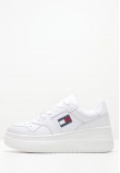 Women Casual Shoes Basket.Flatform White Leather Tommy Hilfiger