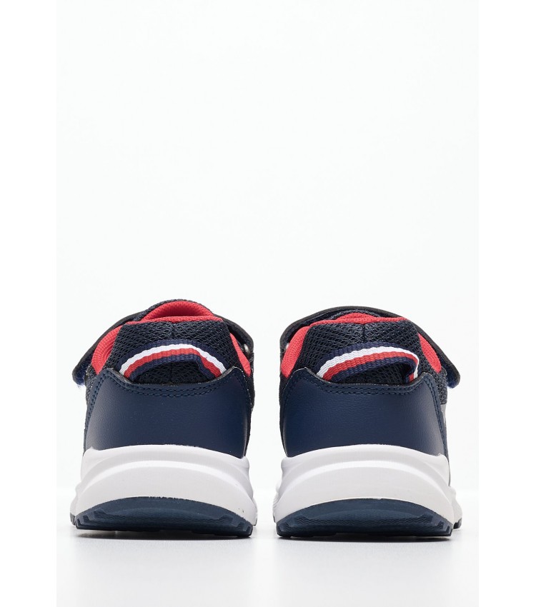 Παιδικά Παπούτσια Casual Bg.Velcro Μπλε Ύφασμα Tommy Hilfiger