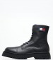 Ανδρικά Μποτάκια Boot.Smooth Μαύρο Δέρμα Tommy Hilfiger