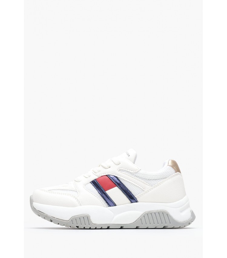 Παιδικά Παπούτσια Casual Butter.Sneaker Μπεζ ECOleather Tommy Hilfiger