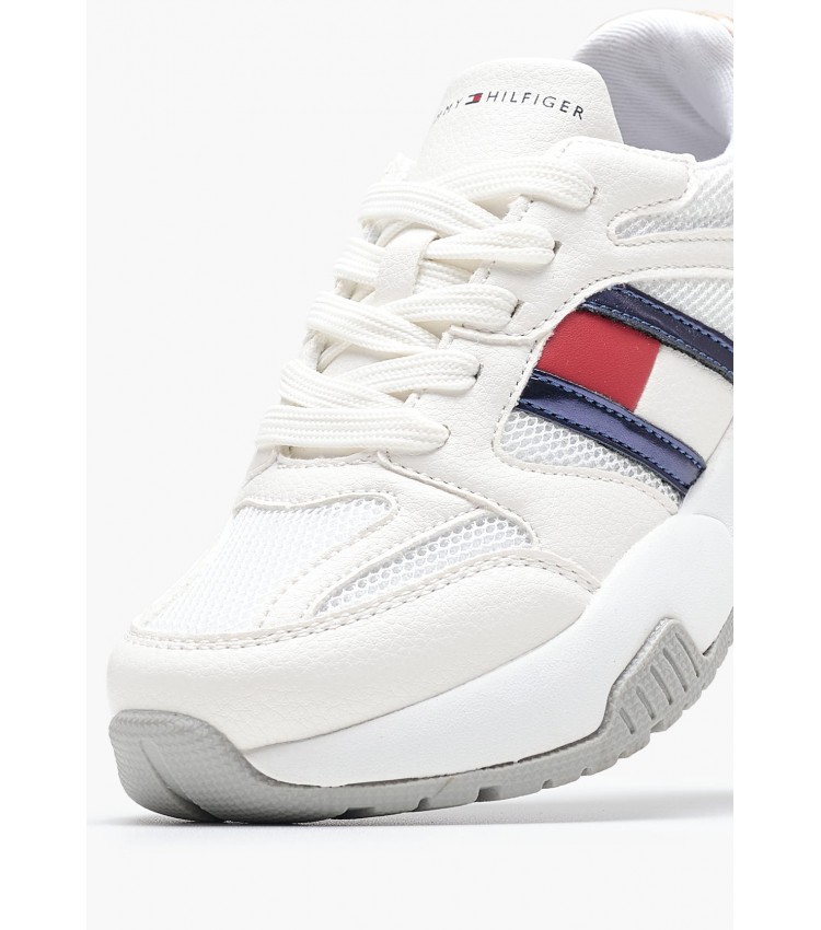 Παιδικά Παπούτσια Casual Butter.Sneaker Μπεζ ECOleather Tommy Hilfiger