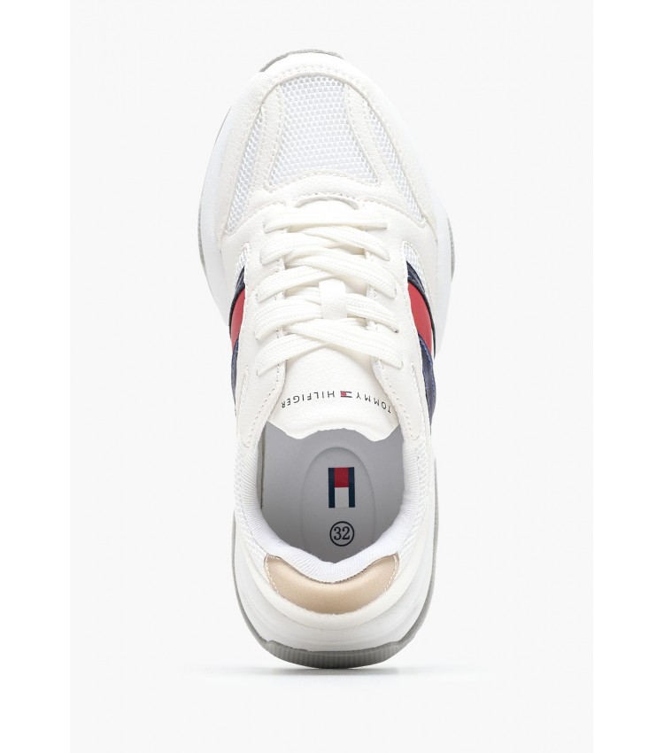 Παιδικά Παπούτσια Casual Butter.Sneaker Μπεζ ECOleather Tommy Hilfiger