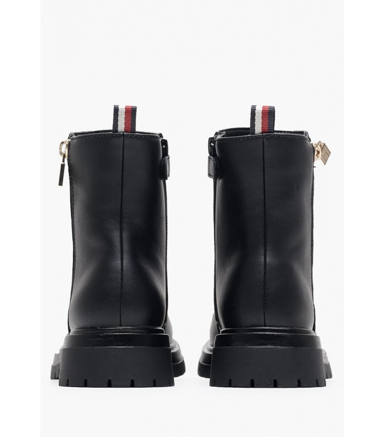 Παιδικά Μποτάκια Chelsea.Bootie Μαύρο ECOleather Tommy Hilfiger