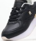 Women Casual Shoes Chic.Chunky Black Leather Tommy Hilfiger