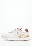 Women Casual Shoes Chic.Chunky White Leather Tommy Hilfiger