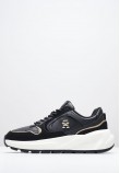 Women Casual Shoes Chunky.Fashion Black Leather Tommy Hilfiger