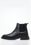 Men Boots Comfort.Chelsea Black Leather Tommy Hilfiger