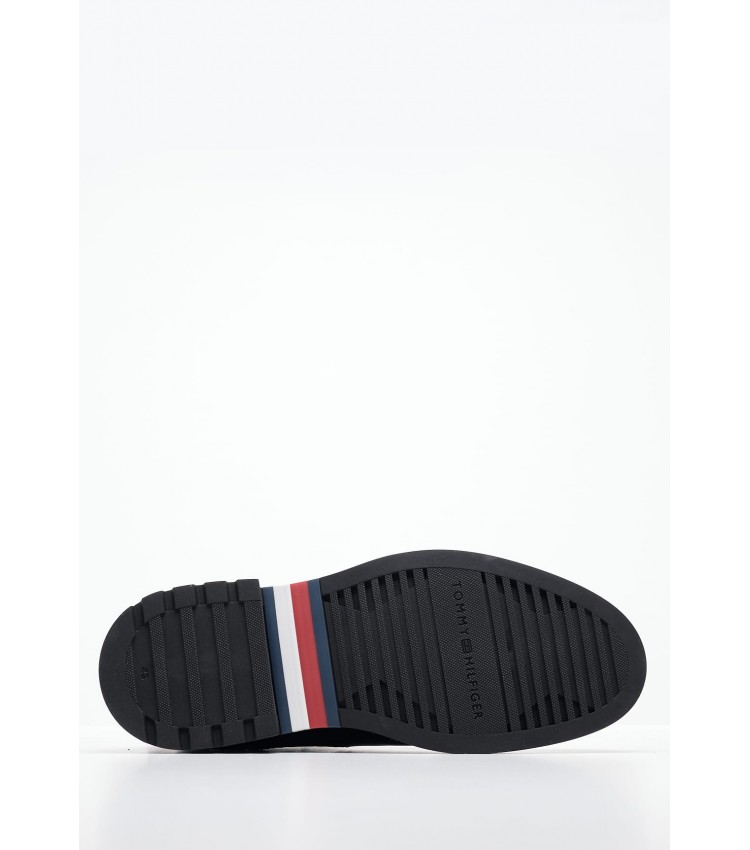 Men Boots Comfort.Chelsea Black Leather Tommy Hilfiger