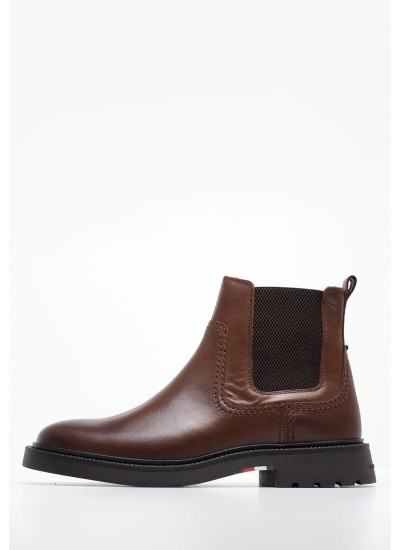 Men Boots Comfort.Chelsea Tabba Leather Tommy Hilfiger