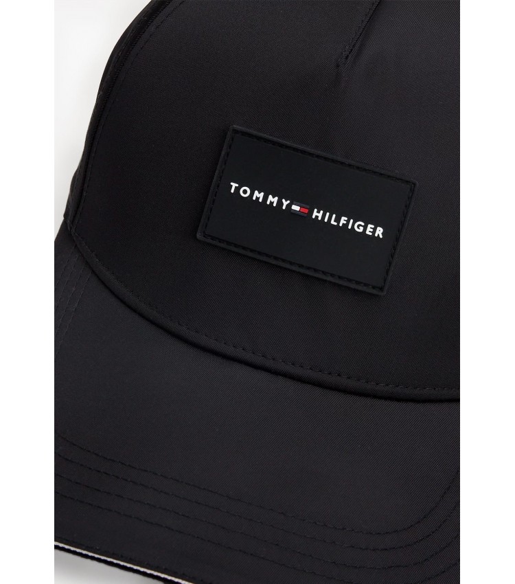 Ανδρικά Καπέλα Corporate.Repreve Μαύρο Ύφασμα Tommy Hilfiger