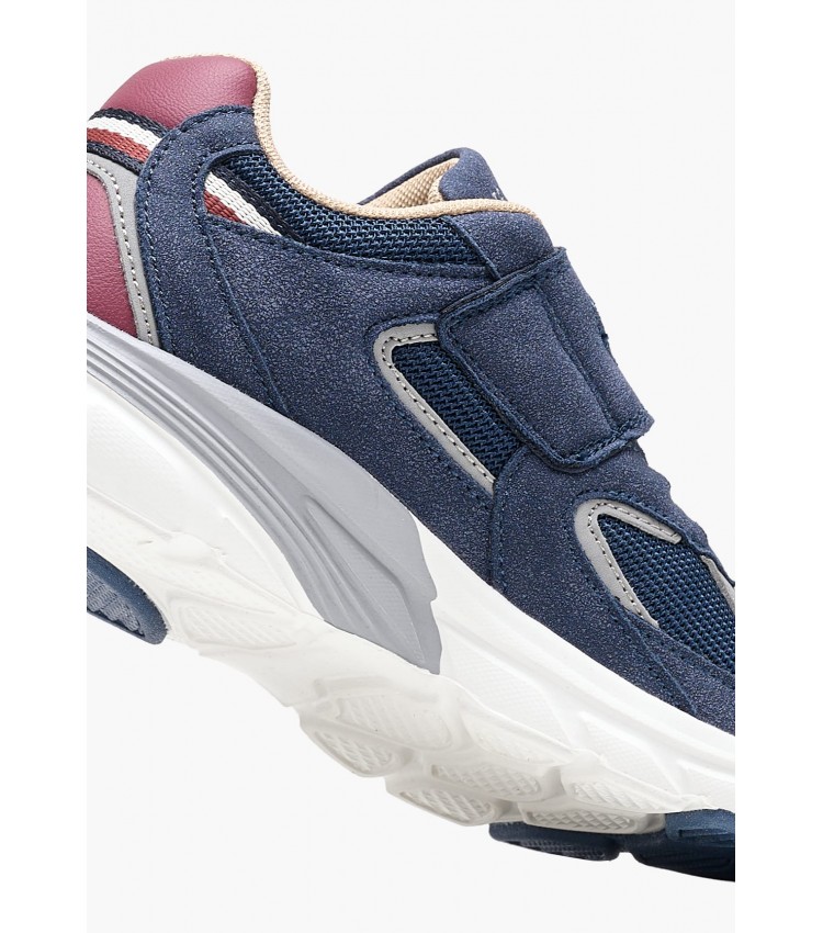 Παιδικά Παπούτσια Casual Cut.V.Sneaker Μπλε ECOleather-Ύφασμα Tommy Hilfiger