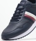 Men Casual Shoes Ess.Runner Blue Leather Tommy Hilfiger