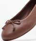 Women Balerinas Essential.Ballerina Brown Leather Tommy Hilfiger