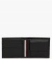 Men Wallets Extra.Monogram Black Leather Tommy Hilfiger