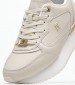 Women Casual Shoes Feminine.Runner Beige Leather Tommy Hilfiger