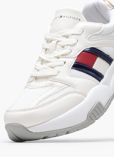 Παιδικά Μποτάκια Bootie.Lace Μπεζ ECOleather Tommy Hilfiger