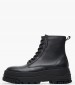 Γυναικεία Μποτάκια Flatform.Boot Μαύρο Δέρμα Tommy Hilfiger