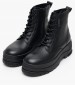 Γυναικεία Μποτάκια Flatform.Boot Μαύρο Δέρμα Tommy Hilfiger