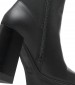 Women Boots Heel.Ankleboot Black Leather Tommy Hilfiger