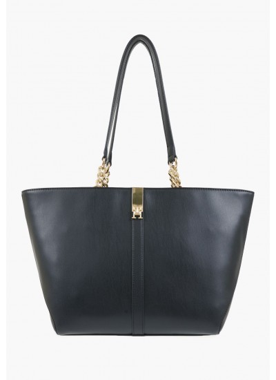 Women Bags Push.Domed Black ECOleather Calvin Klein