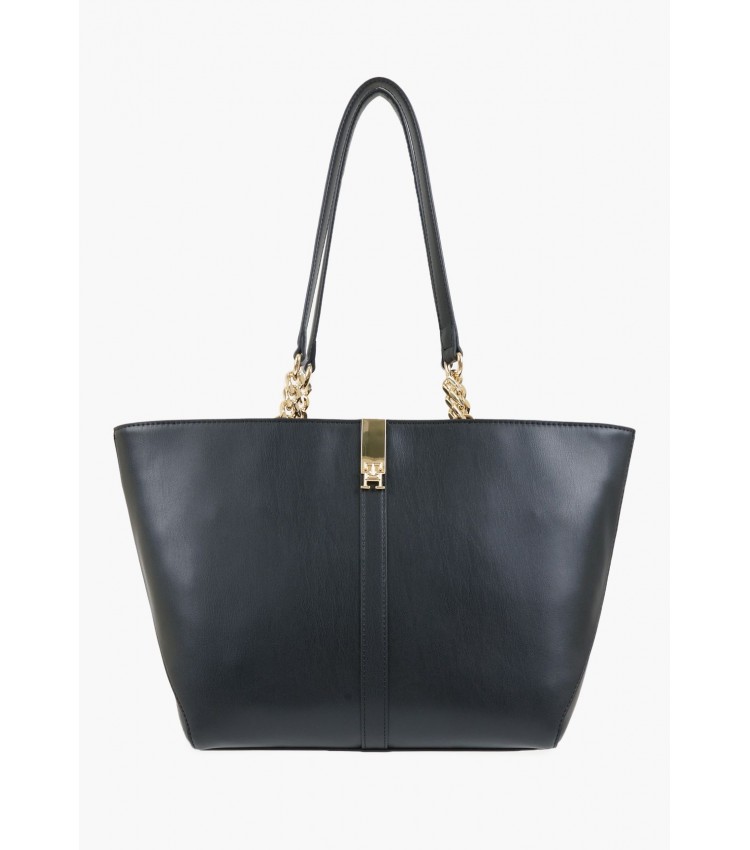 Women Bags Hrtg.Tote Black ECOleather Tommy Hilfiger