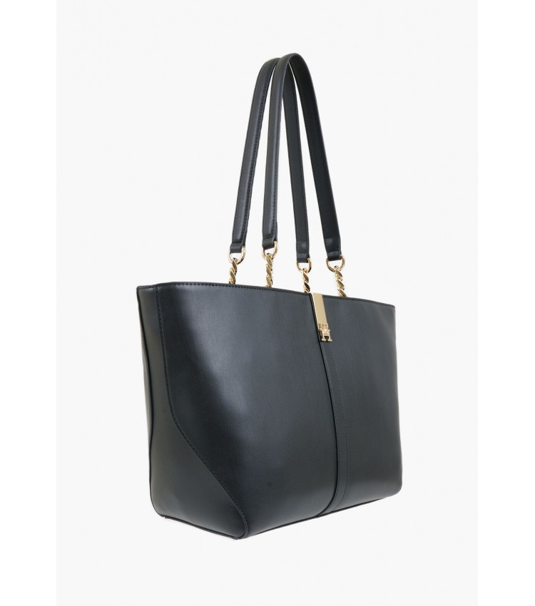 Women Bags Hrtg.Tote Black ECOleather Tommy Hilfiger