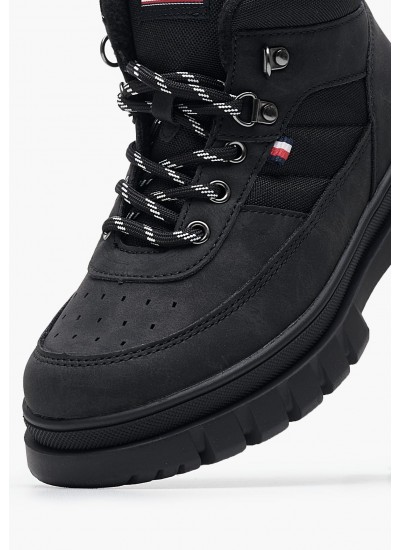 Παιδικά Μποτάκια Ice.Bootie Μαύρο ECOleather Tommy Hilfiger