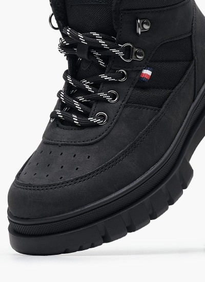 Παιδικά Μποτάκια Bootie.Lace Μπεζ ECOleather Tommy Hilfiger