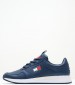 Men Casual Shoes Jeans.Flexi Blue Leather Tommy Hilfiger