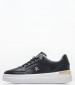 Women Casual Shoes Lux.Hardware Black Leather Tommy Hilfiger