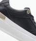 Women Casual Shoes Lux.Hardware Black Leather Tommy Hilfiger