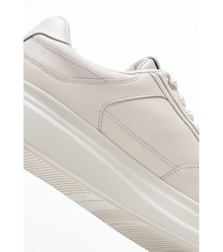 Women Casual Shoes Lux.Pointy White Leather Tommy Hilfiger