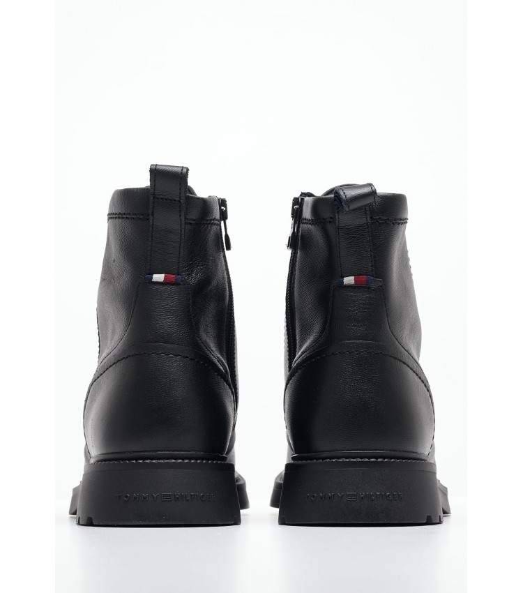 Men Boots Lwt.Boot Black Leather Tommy Hilfiger