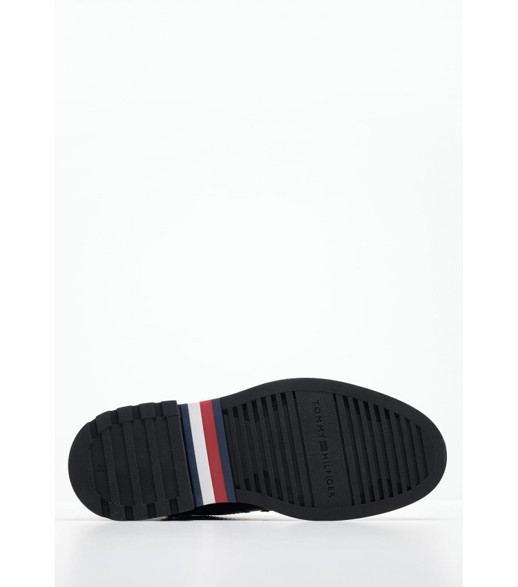 Ανδρικά Μποτάκια Lwt.Boot Μαύρο Δέρμα Tommy Hilfiger