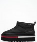 Γυναικεία Μποτάκια Nylon.Flatform Μαύρο Ύφασμα Tommy Hilfiger