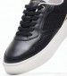 Women Casual Shoes Platform.Monogram Black Leather Tommy Hilfiger