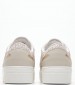 Women Casual Shoes Platform.Monogram White Leather Tommy Hilfiger