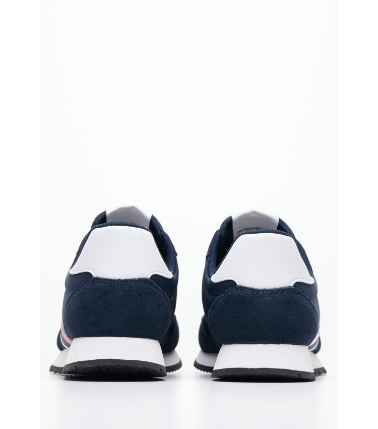 Ανδρικά Παπούτσια Casual Runner.Casual Μπλε ECOsuede Tommy Hilfiger