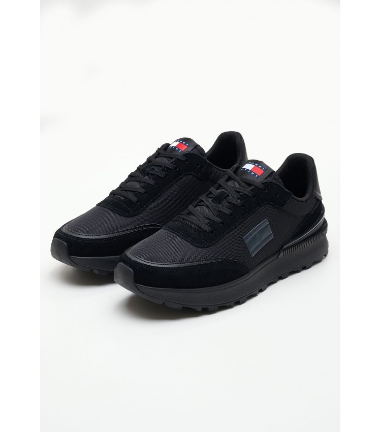 Men Casual Shoes Technical.Runner2 Black Fabric Tommy Hilfiger