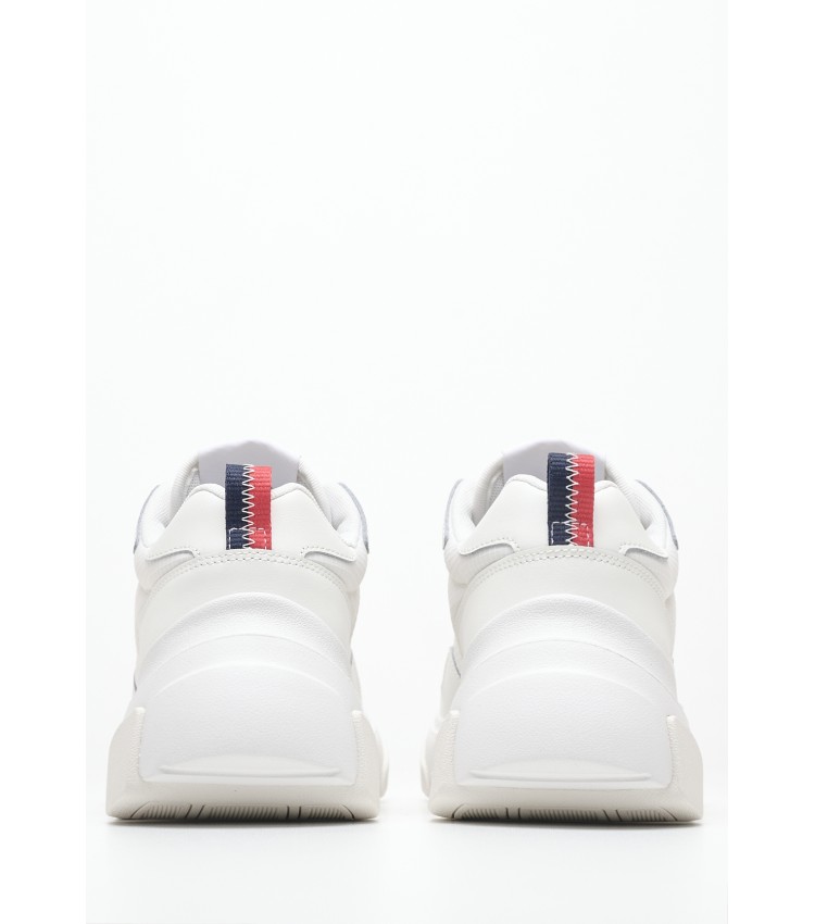 Γυναικεία Παπούτσια Casual Tjw.Hybrid Άσπρο Δέρμα Tommy Hilfiger