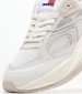 Women Casual Shoes Tjw.Trendy Beige Leather Tommy Hilfiger