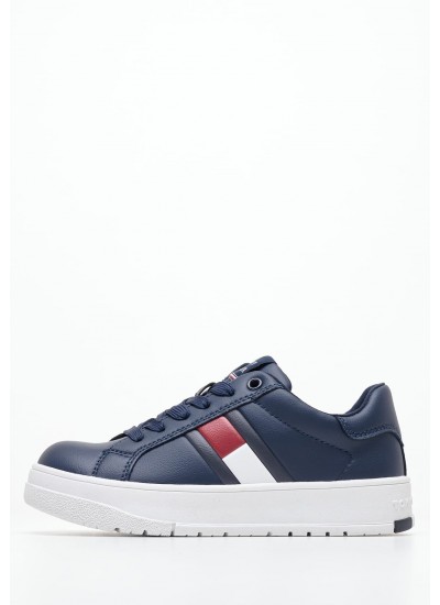 Παιδικά Παπούτσια Casual Uni.Flag Μπλε ECOleather Tommy Hilfiger