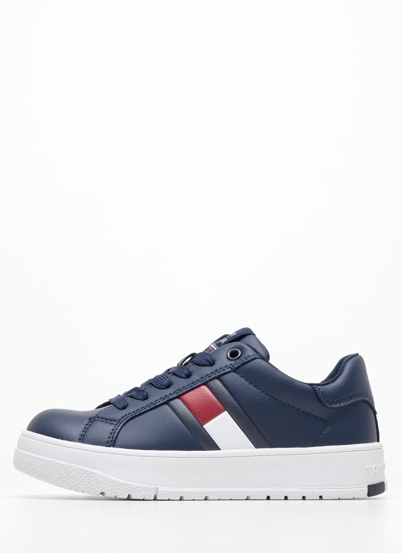 Kids Casual Shoes from the Tommy Hilfiger brand Uni.Flag Blue ECOleather mortoglou.gr eshop