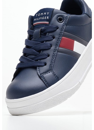 Παιδικά Παπούτσια Casual Uni.Flag Μπλε ECOleather Tommy Hilfiger