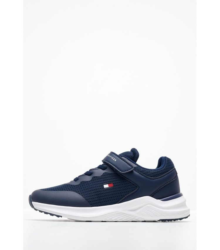 Παιδικά Παπούτσια Casual Uni.Lowcut Μπλε ECOleather Tommy Hilfiger