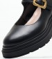 Women Moccasins 2446.20022 Black Leather Mortoglou