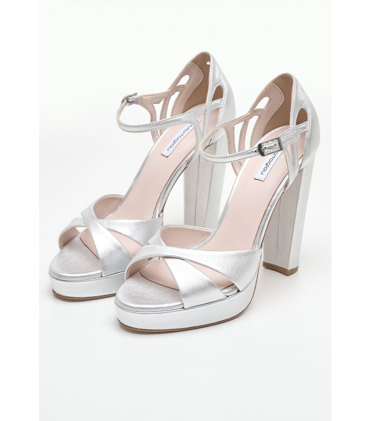 Women Sandals 2450.91607X.Lth Silver Leather