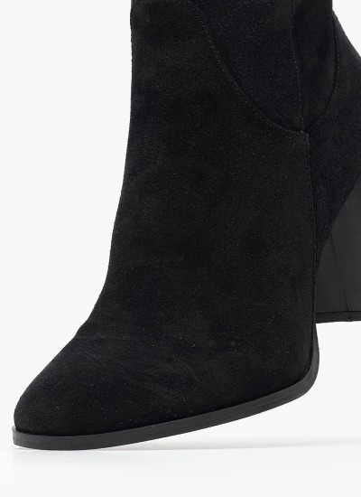 Women Boots Stone Black Leather Ash