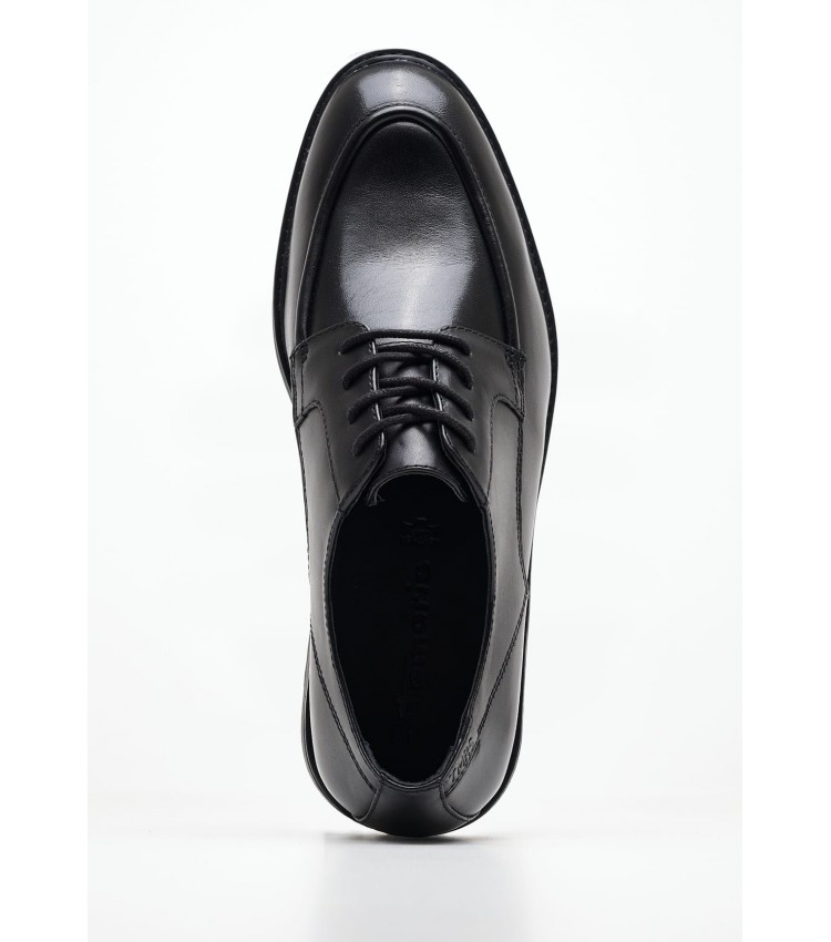 Men Shoes 13202.S Black Leather Tamaris